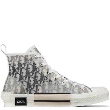 B23 High-Top Dior Oblique Canvas in Weiß und Schwarz