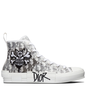 B23 High-Top Canvas in Weiß mit DIOR AND DANIEL ARSHAM Motiv