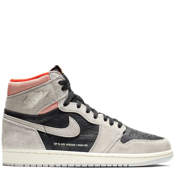 Jordan 1 Retro High Neutral Grey Hyper Crimson